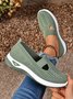 Chaussures à Tige Basse Femmes Décontracté Plain Toutes Les Saisons à Talon Plat Tulle Tissu de Maille Caoutchouc à Enfiler Chaussures à Tige Basse