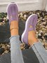 Chaussures à Tige Basse Femmes Décontracté Plain Toutes Les Saisons à Talon Plat Tulle Tissu de Maille Caoutchouc à Enfiler Chaussures à Tige Basse