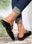 Chaussures à Tige Basse Femmes Décontracté Plain Toutes Les Saisons Quotidien à Talon Plat Faux Suède PU Caoutchouc à Enfiler