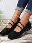 Chaussures à Tige Basse Femmes Décontracté Plain Toutes Les Saisons Quotidien à Talon Plat Faux Suède PU Caoutchouc à Enfiler