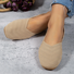 Chaussures à Tige Basse Femmes Décontracté Plain Toutes Les Saisons Quotidien Coton Tissu de Maille Caoutchouc à Enfiler Chaussures à Tige Basse