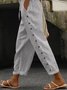 Pantalons Femmes Rayé Décontracté Printemps / Automne Polyester Naturel Quotidien Standard Pantalon droit Couture de poche