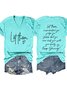T-shirts Décontracté Été Lettres de texte Polyester Micro-élasticité Quotidien Manches Courtes Col Rond Régulier pour Femmes