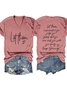 T-shirts Décontracté Été Lettres de texte Polyester Micro-élasticité Quotidien Manches Courtes Col Rond Régulier pour Femmes