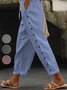 Pantalons Femmes Rayé Décontracté Printemps / Automne Polyester Naturel Quotidien Standard Pantalon droit Couture de poche