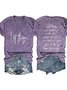 T-shirts Décontracté Été Lettres de texte Polyester Micro-élasticité Quotidien Manches Courtes Col Rond Régulier pour Femmes