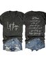 T-shirts Décontracté Été Lettres de texte Polyester Micro-élasticité Quotidien Manches Courtes Col Rond Régulier pour Femmes