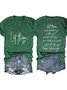 T-shirts Décontracté Été Lettres de texte Polyester Micro-élasticité Quotidien Manches Courtes Col Rond Régulier pour Femmes
