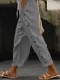 Pantalons Femmes Rayé Décontracté Printemps / Automne Polyester Naturel Quotidien Standard Pantalon droit Couture de poche