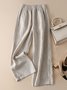 Pantalons Décontracté Plain Printemps / Automne Aucune élasticité Quotidien Ample Long Droit Régulier pour Femmes