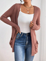 Kimono Femmes Décontracté Plain Printemps / Automne Naturel Standard Mi-long Droit Régulier Non
