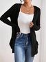 Kimono Femmes Décontracté Plain Printemps / Automne Naturel Standard Mi-long Droit Régulier Non