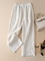 Pantalons Décontracté Plain Printemps / Automne Aucune élasticité Quotidien Ample Long Droit Régulier pour Femmes