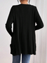 Kimono Femmes Décontracté Plain Printemps / Automne Naturel Standard Mi-long Droit Régulier Non