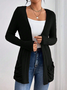Kimono Femmes Décontracté Plain Printemps / Automne Naturel Standard Mi-long Droit Régulier Non