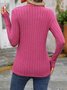 T-shirts Femmes Décontracté Plain Printemps / Automne Polyester Micro-élasticité Manches Longues Col Rond Droit Régulier