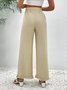 Pantalons Décontracté Plain Printemps / Automne Polyester Naturel Quotidien Ample Droit Régulier pour Femmes