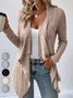 Kimono Femmes Décontracté Plain Printemps / Automne Naturel Standard Manches Longues Col Châle Régulier Élasticité moyenne