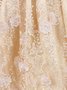 Décontracté Printemps Polyester Col Carré à Lacets Léger de Grande Taille Manches Courtes Robes pour femmes