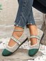 Chaussures à Tige Basse Décontracté Bloc de Couleur Toutes Les Saisons Quotidien à Talon Plat Coton Caoutchouc à Enfiler Chaussures à Tige Basse pour Femmes
