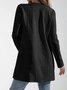 Blousons Décontracté Plain Printemps / Automne Jacquard Naturel Micro-élasticité Meilleure vente Manches Longues Droit pour Femmes
