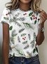 T-shirts Décontracté cheval Été Quotidien Ample Jersey Manches Courtes Col Rond Régulier pour Femmes