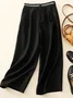 Pantalons Décontracté Plain Printemps / Automne Coton Aucune élasticité Quotidien Ample Pantalon à la cheville Régulier pour Femmes