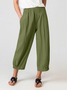 Pantalons Femmes Décontracté Plain Printemps / Automne Coton Naturel Quotidien Ample Long Régulier