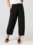 Pantalons Femmes Décontracté Plain Printemps / Automne Coton Naturel Quotidien Ample Long Régulier