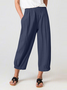 Pantalons Femmes Décontracté Plain Printemps / Automne Coton Naturel Quotidien Ample Long Régulier