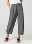 Pantalons Femmes Décontracté Plain Printemps / Automne Coton Naturel Quotidien Ample Long Régulier