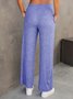Pantalons Femmes Décontracté Plain Printemps / Automne Naturel Quotidien Ample Jersey Long Droit