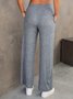 Pantalons Femmes Décontracté Plain Printemps / Automne Naturel Quotidien Ample Jersey Long Droit