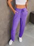 Pantalons Femmes Décontracté Plain Printemps / Automne Naturel Quotidien Ample Jersey Long Droit