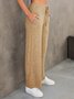 Pantalons Femmes Décontracté Plain Printemps / Automne Naturel Quotidien Ample Jersey Long Droit