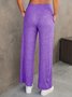 Pantalons Femmes Décontracté Plain Printemps / Automne Naturel Quotidien Ample Jersey Long Droit