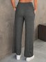 Pantalons Femmes Décontracté Plain Printemps / Automne Naturel Quotidien Ample Jersey Long Droit