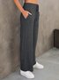Pantalons Femmes Décontracté Plain Printemps / Automne Naturel Quotidien Ample Jersey Long Droit