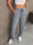 Pantalons Femmes Décontracté Plain Printemps / Automne Naturel Quotidien Ample Jersey Long Droit