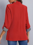 Blazers Femmes Décontracté Bloc de Couleur Printemps / Automne Polyester Naturel Aucune élasticité Ample Faire la navette Manches Longues