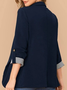 Blazers Femmes Décontracté Bloc de Couleur Printemps / Automne Polyester Naturel Aucune élasticité Ample Faire la navette Manches Longues