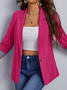Blazers Femmes Décontracté Bloc de Couleur Printemps / Automne Polyester Naturel Aucune élasticité Ample Faire la navette Manches Longues