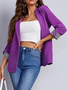 Blazers Femmes Décontracté Bloc de Couleur Printemps / Automne Polyester Naturel Aucune élasticité Ample Faire la navette Manches Longues