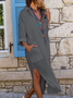 Robes Femmes Décontracté Plain Printemps / Automne Polyester Col V Quotidien Coupe Régulière Mini Ligne X