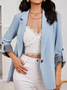 Blazers Femmes Décontracté Bloc de Couleur Printemps / Automne Polyester Naturel Aucune élasticité Ample Faire la navette Manches Longues