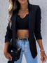 Blazers Femmes Décontracté Plaid Printemps / Automne Polyester Naturel Ample Faire la navette Droit Régulier