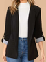 Blazers Femmes Décontracté Bloc de Couleur Printemps / Automne Polyester Naturel Aucune élasticité Ample Faire la navette Manches Longues