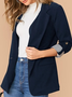 Blazers Femmes Décontracté Bloc de Couleur Printemps / Automne Polyester Naturel Aucune élasticité Ample Faire la navette Manches Longues