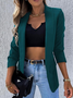 Blazers Femmes Décontracté Plaid Printemps / Automne Polyester Naturel Ample Faire la navette Droit Régulier