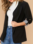 Blazers Femmes Décontracté Bloc de Couleur Printemps / Automne Polyester Naturel Aucune élasticité Ample Faire la navette Manches Longues